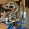 Large Helium Number Balloons - with extra small balloons
