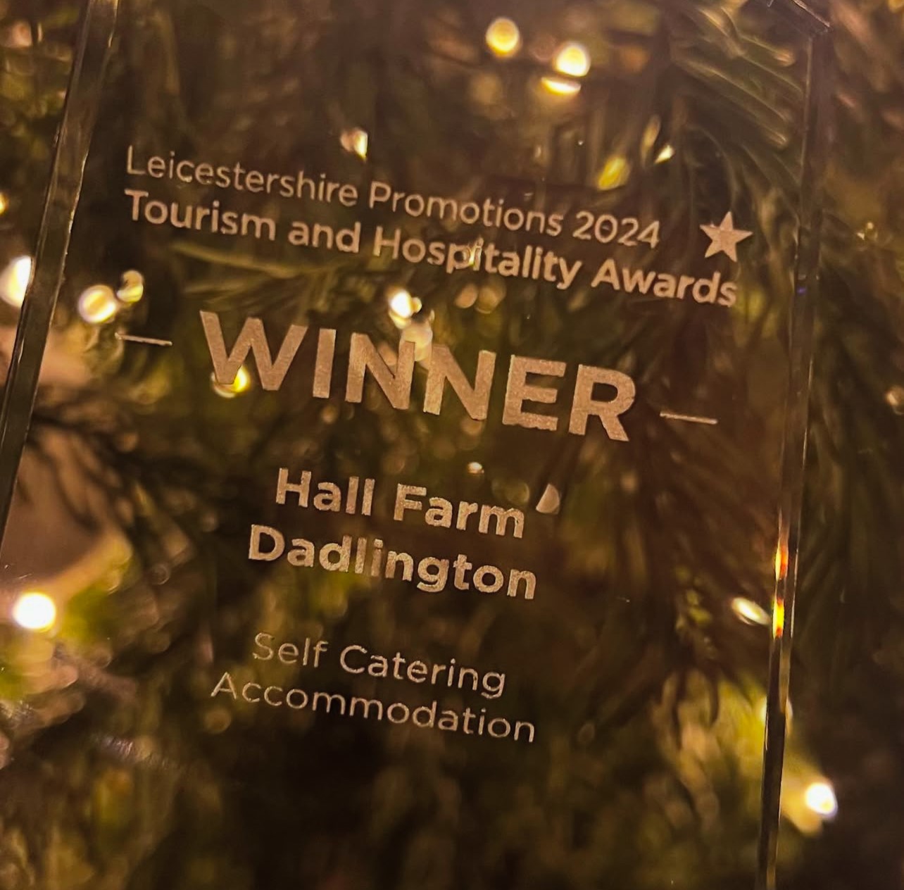 We’re officially Leicestershire’s Self Catering Accommodation of the Year 2024 - a blog post from Hall Farm Dadlington